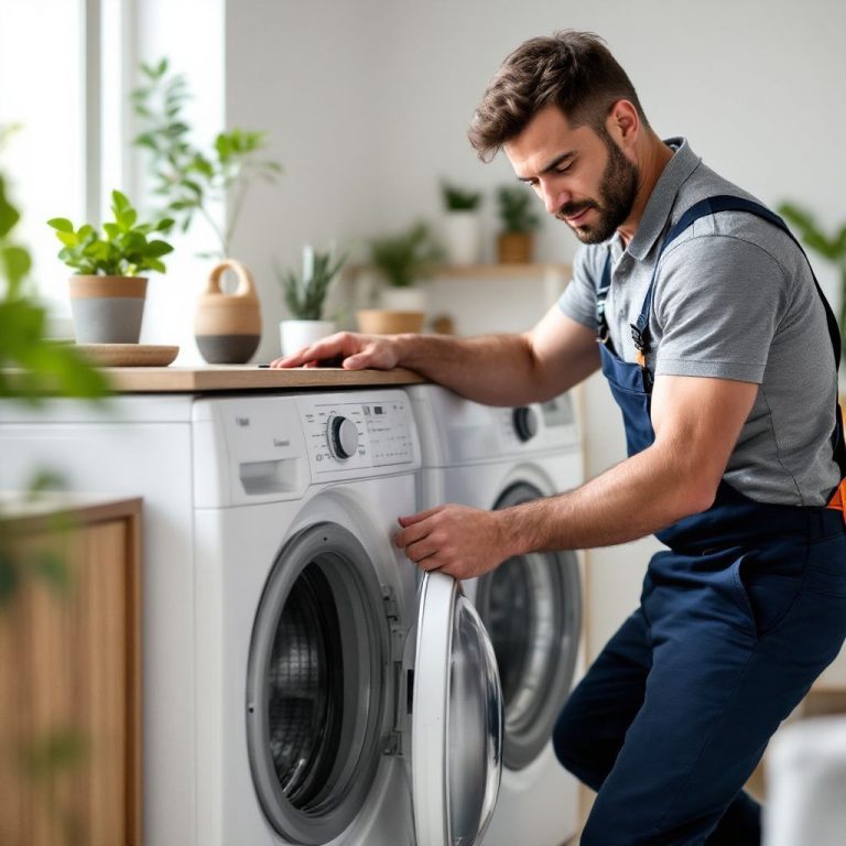 Imagen de un técnico profesional de Secadoras realizando reparaciones en Alcorcón.